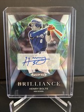 2022 Panini Prizm Draft Picks Henry Bolte Green Prizm Brilliance Auto
