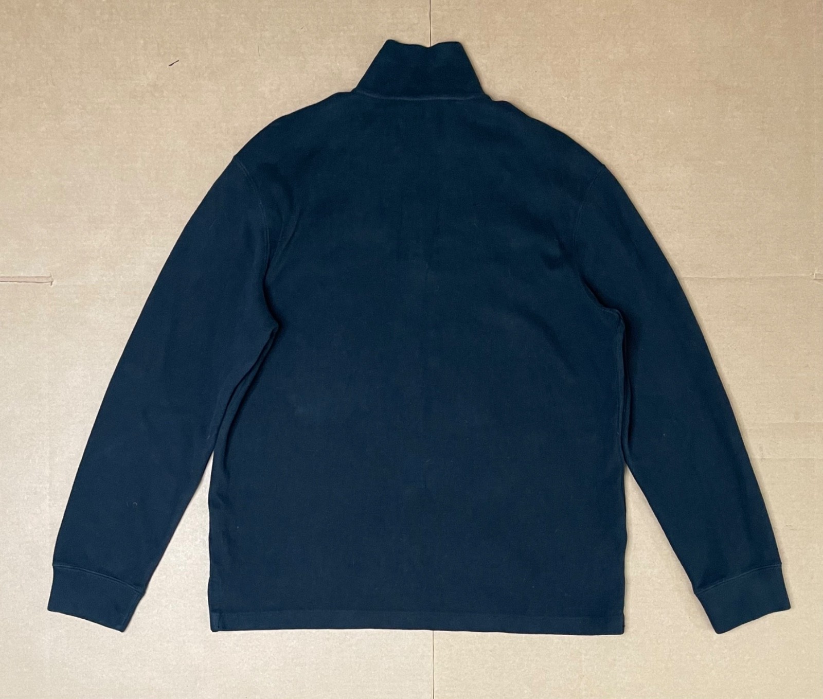 Vintage Polo Ralph Lauren Uomo L Nero 1 4 Zip Pullover Triplo Pony Felpa