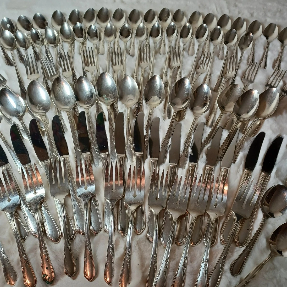 Wm. Rogers Silverware Antique US Silver-Plated Flatware for sale