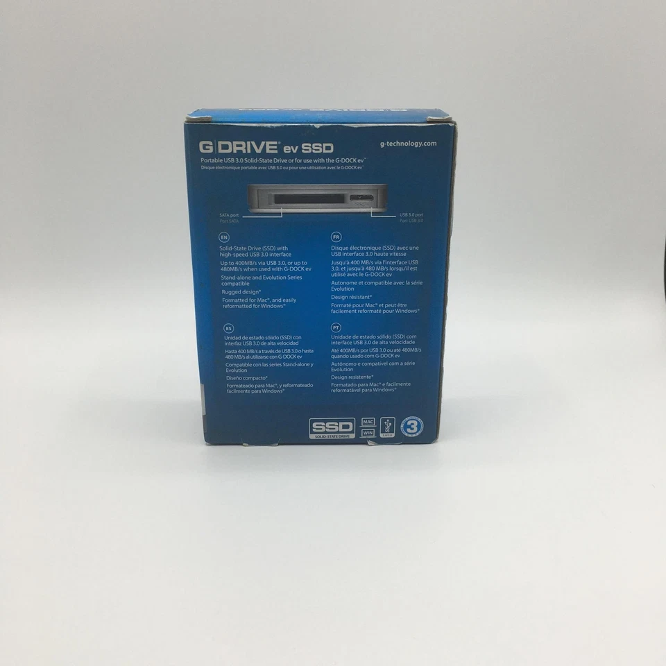 G-Technology ev SSD Evolution Series USB 3.0 External SSD 512GB (0G03099) - Image 2 of 2