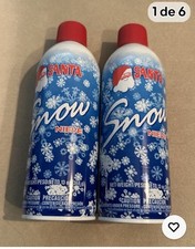 2 PK - Santa Snow Christmas NON - Flocking Spray 9oz Cans for Windows Trees New 