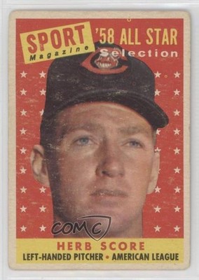 1958 Topps Sport Magazine '58 All Star Selection Herb Score #495 0i4d