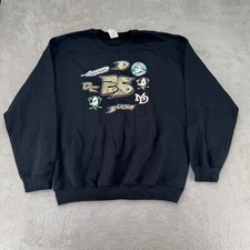 Gildan Anaheim Mighty Ducks 25th Anniversary Logo NHL Sweatshirt Mens XL Black