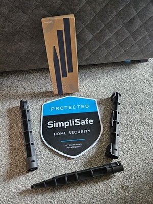 Alarm Einbauschild SimpliSafe Hof Garten Beschilderung Überwachung Schild Schutz CCTV