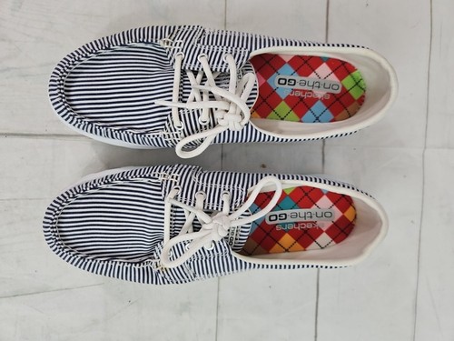 Sneakers Skechers On The Go Resalyte casual a righe da donna taglia 7,5 - Foto 2 di 7