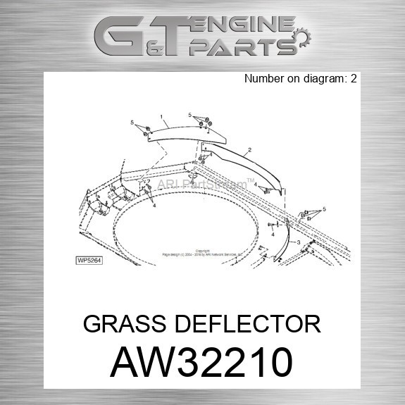 AW32210 GRASS DEFLECTOR fits JOHN DEERE (Surplus Open Box)