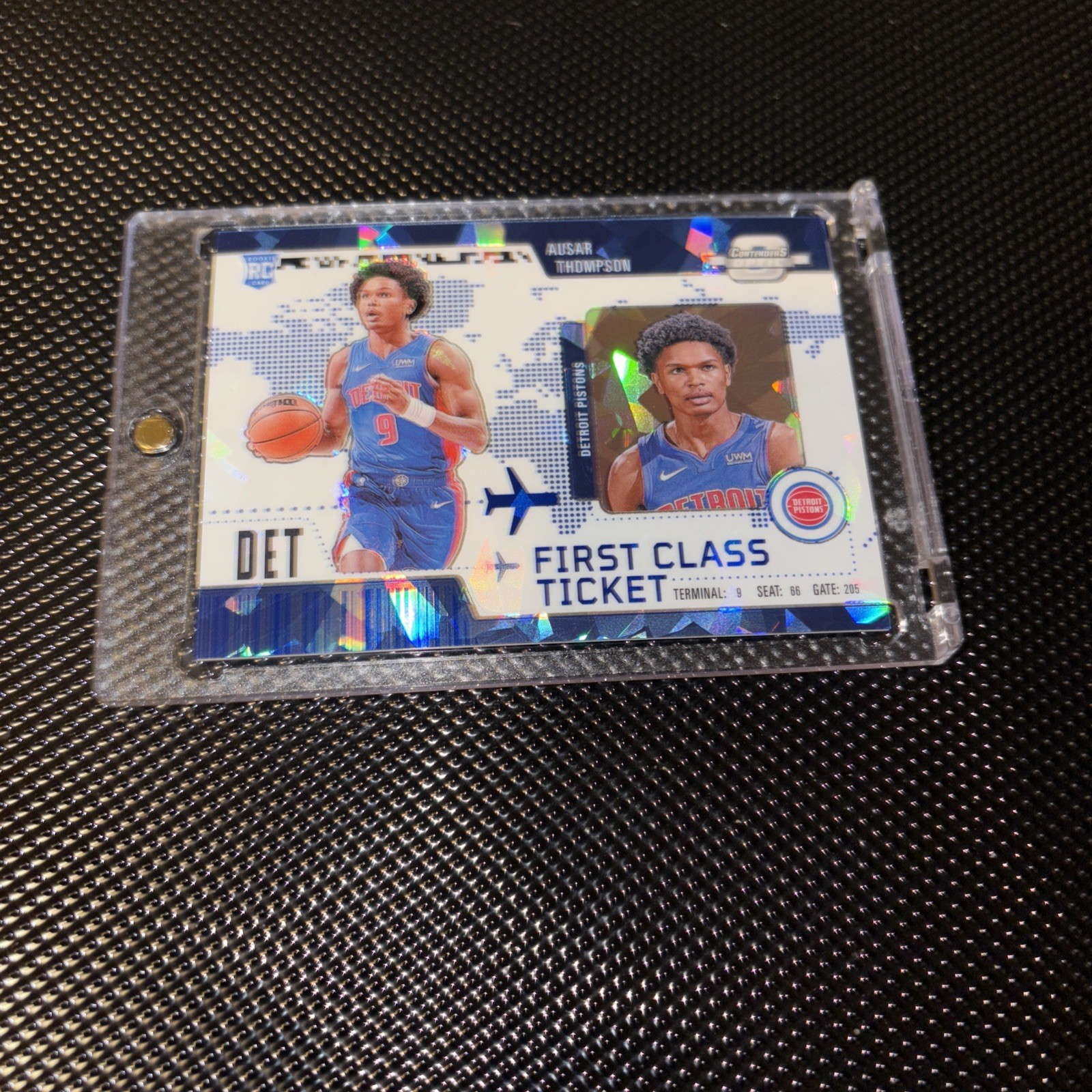2023-24 Panini Contenders Optic - First Class Ticket Ausar Thompson Blue Ice /75