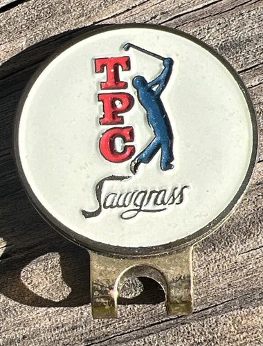 TPC SAWGRASS PONTE VEDRA BEACH, FLORIDA Hat Clip STYLE Ball Marker. VTG.