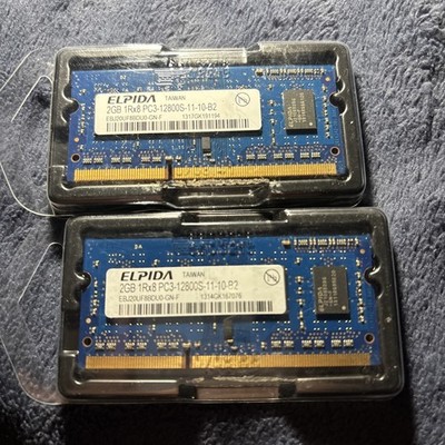 Elpida 2GB SO-DIMM 1600 MHz PC3-12800 DDR3 Memory (EBJ20UF8BDU0-GN-F)