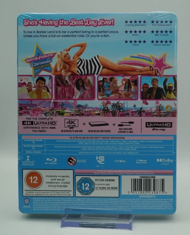Barbie / 4K UHD / Blu Ray / Steelbook / New / Sealed / Margot Robbie - Image 3 of 3
