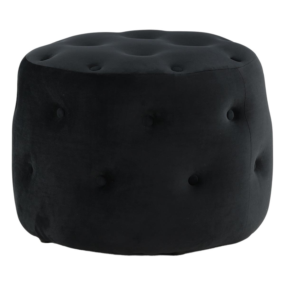 Pouf en velours noir Benjamin 55cm pour créer un coin lecture
