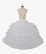 White Crinoline Hoop Bridal Petticoat Skirt 25-48 in Waist 41 in Height