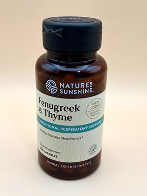 Nature's Sunshine Fenugreek & Thyme Respiratory Support 950mg 100 Capsules