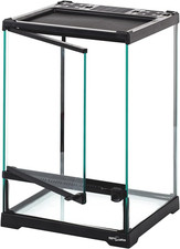 Mini Reptile Glass Terrarium,Front Opening Door Full View Visually Appealing Min