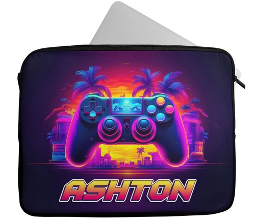Personalised Laptop Case Any Name Sleeve Gaming Design Great Tablet Bag 200