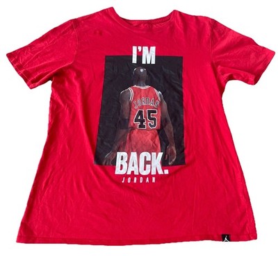 Michael Jordan I'm Back #45 Nike Air Jordan Red Shirt Men Medium