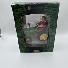 Mrs Claus John Deere Tractor Christmas Orname...