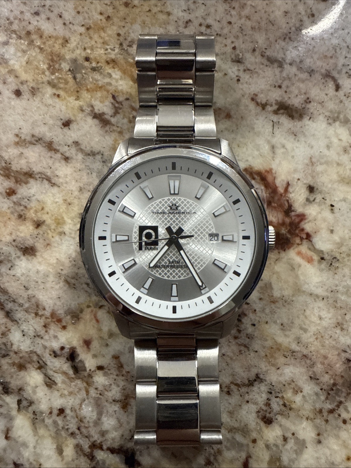 Rare Publix Time America Silver/Stainless Watch