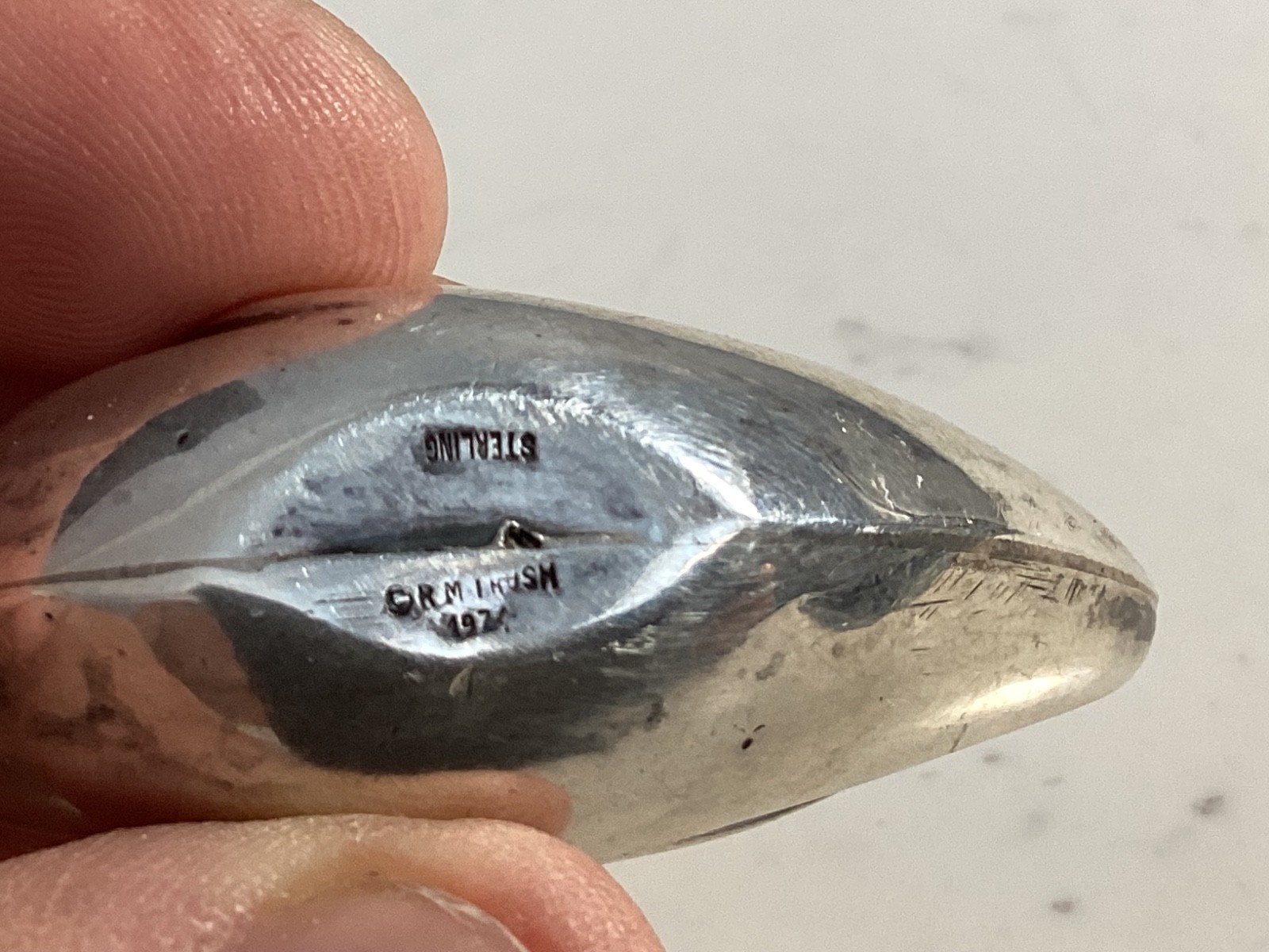 HUGE AUTHENTIC SIGNED STERLING SILVER REPOUSSE BI… - image 8