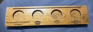 Woodford Reserve/Jack Daniels/Old Forrester Rye Wooden shot server see pics