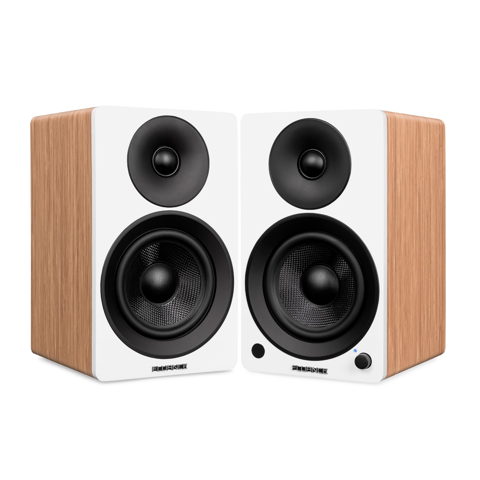 Fluance Powered 5'' Stereo Bookshelf Speakers for Turntable,