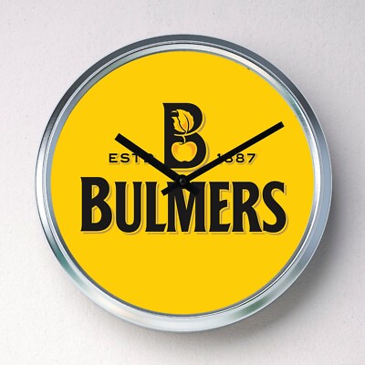 BULMERS CIDER Wanduhr Edelstahl lautlos Quarzwerk Mann Höhle Stab 