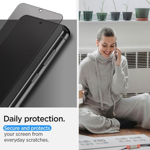 For Samsung Galaxy S23 FE Black Privacy Tempered Glass Screen Protector - Picture 13 of 17