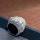 3.00Ct Round Cut Real Moissanite Men's Wedding Pinky Ring 14k White Gold Plated — photo 2