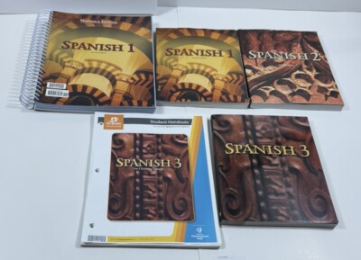 BJU Press Bob Jones Spanish 1 2 3  Student Text 2nd Edition High School Lot