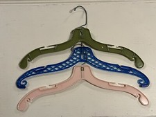 Vtg Mid Century Laundry Closet Hard Plastic Clothng Clothes Hangers