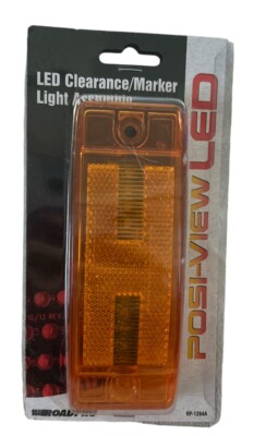 RoadPro RP-1284A 8 LED Marker Light Rectangular Lens Amber 6'' X 2''