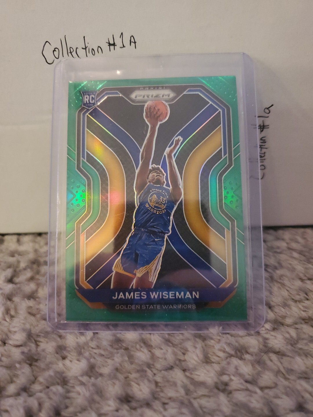 2020-21 Panini Prizm - Green Prizm #268 James Wiseman (RC)
