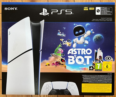 Neu + Rechnung! Sony PS5 Slim Digital Edition 1TB Playstation - Weiß  Astrobot 