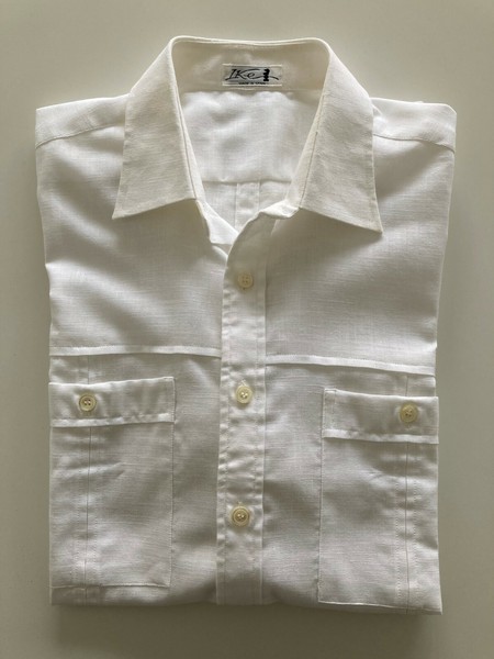 Camisa de manga corta basica blanca hombre talla 40 M