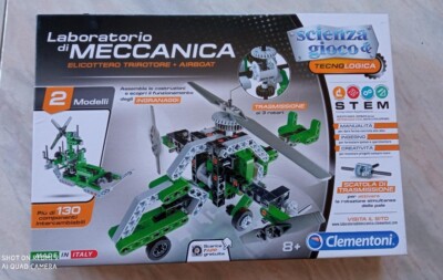 Laboratorio Meccanica Scienza e Gioco Clementoni elicottero airboat  incompleto