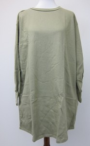 green oversized sweater dress