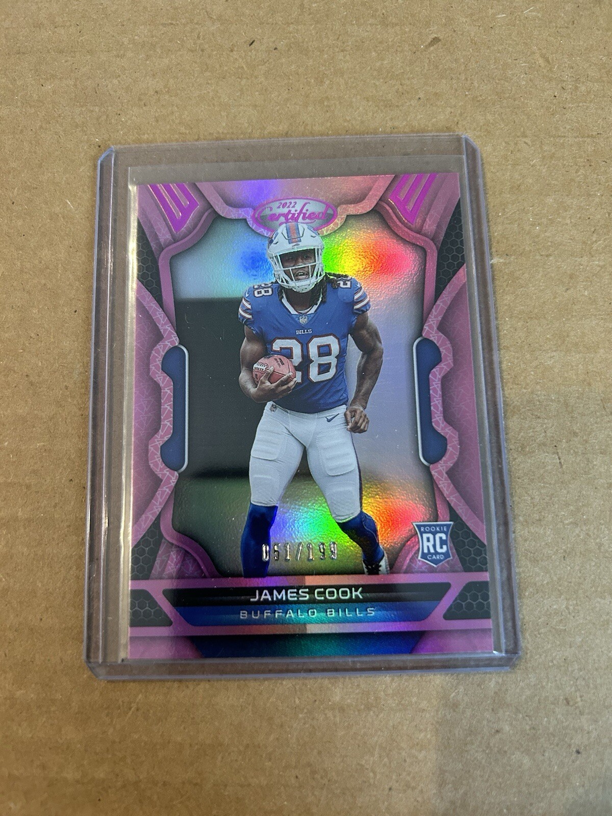 2022 Panini Certified #109 Pink Mirror Foil James Cook Rookie RC /199 Bills