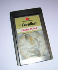 Farallon PCMCIA EtherMac Ethernet LAN PC Card Apple Mac without Dongle Cable