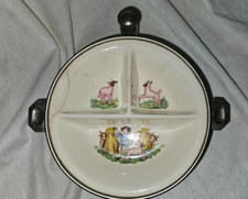 Vintage Little Boy Blue Themed Warming Dish GW Co. Divided 1950s