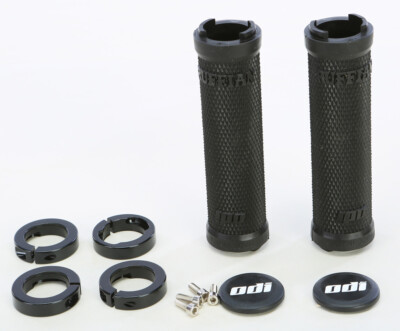 ODI 1990-1995 550 SX Kawasaki RUFFIAN NO FLANGE LOCK-ON GRIP BLACK/BLACK 130MM L