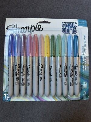 Sharpie Mystic Gems Special Edition Fine Permanent Markers 12 Count SEALED