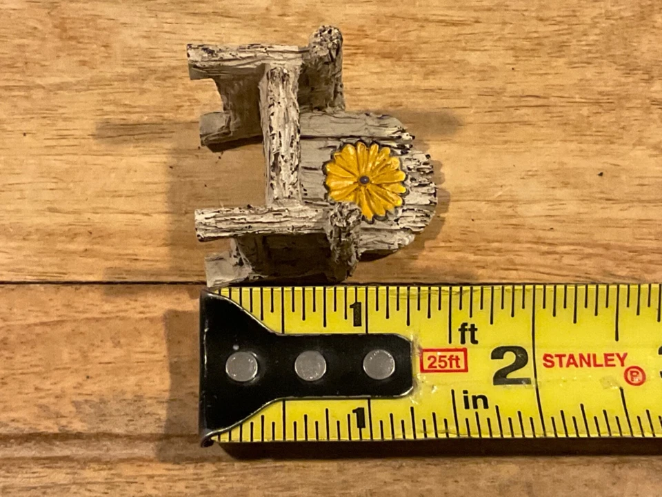 СКАЗОЧНЫЙ САД МИНИАТЮРНЫЙ ДЕРЕВЕНСКИЙ ДЕРЕВЯННЫЙ СТИЛЬ ЦВЕТОЧНЫЙ СТУЛ НОВЫЙ - Изображение 4 из 4