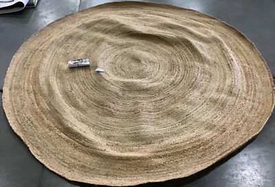 NATURAL 7' X 7' Round Broken Thread Rug, Reduced Price 1172665536 NFB310A-7R