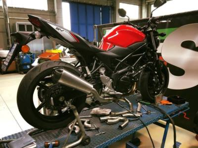 #ad Suzuki SV650 2017 2018 Silmotor Slipon Exhaust System Carbon Cap Silencer Racing $469.95