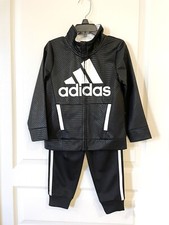 NWT Adidas Jacket  Pants Black 3T 2 pieces Set New Gift boy kid children