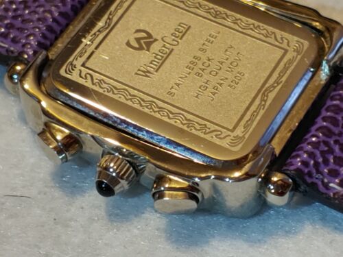 Watch - Winder Geen - Silver Tone / Rhinestones - Faux leather band - new batter - Picture 14 of 17
