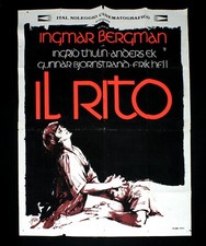IL RITO manifesto poster Ingmar Bergman Ingrid Thulin Björnstrand Ek Riten D32