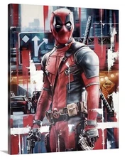 Deadpool Canvas 16x20 Home Room Decor Art Superhero Ryan Reynolds
