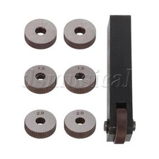 6Pcs Straight Linear Knurling Wheel 0.5/1.5/2mm with 112mm Straight Tool