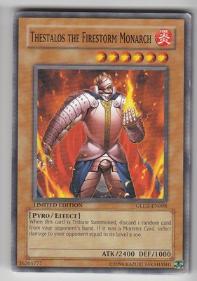 YU-GI-OH Thestalos the Firestorm Monarch Common englisch GLD2-EN008